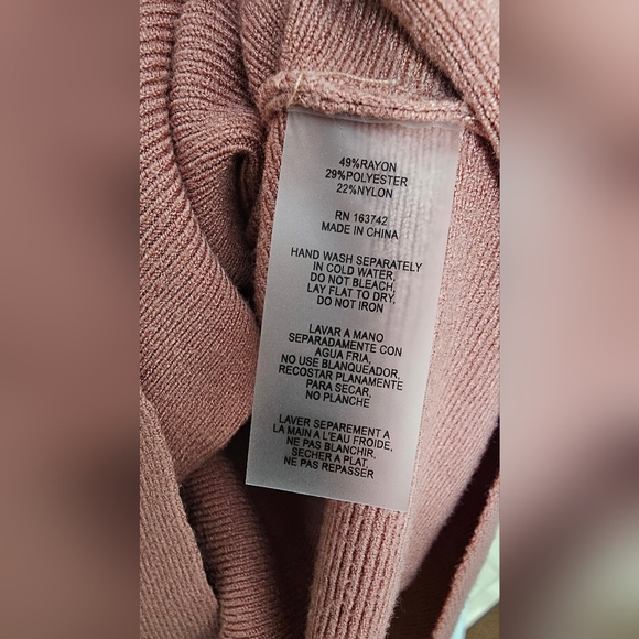 Vila Milano Italy V-Neck Sweater Knit Raglan Sleeve Terracotta/Rust Rayon XL - Picture 5 of 6